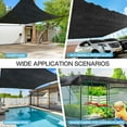 thumbnail image 5 of Livhil Garden 80%-85% Shade Cloth, Resistant Sun Shade Net 10x6.5FT Mesh Tarp, Shade Trap Shade Cloth for Plants Patio, Black, 5 of 7