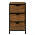 thumbnail image 4 of Clermont Storage Cabinet 3 Drawers in Walnut Fully Assembled Engineered Wood, 4 of 8