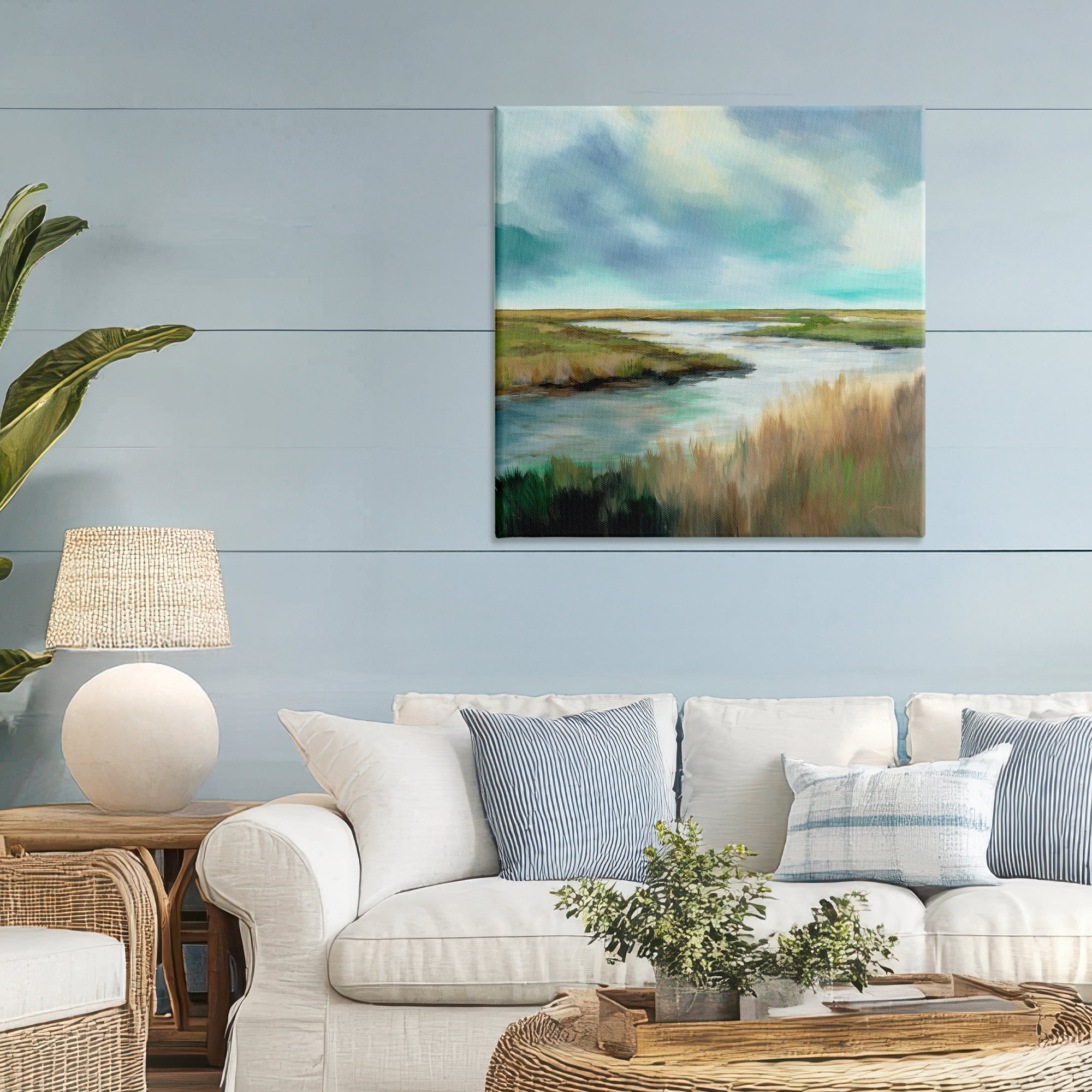 Stupell Industries Tranquil Meadow and Wetlands Canvas Wall Art, design by Liz Jardine