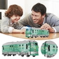 thumbnail image 3 of Inertial Double-Headed Train Toy With Light And Sound Effects 22.5X5.5X4Cm Push And Go Playtime Toy For Kids, 3 of 8