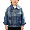 thumbnail image 2 of Abtuhar Boys and Girls Casual Outerwear and Jackets Solid Denim Outer Jackets with Side Pockets for 18‑168 Months, 2 of 5