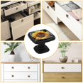 thumbnail image 7 of 4 Pcs Cabinet Handle Drawer Pulls Sunflower Knobs with Screws Square Furniture Office Cabinet Knob Decoration, 7 of 7
