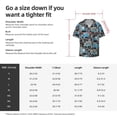 thumbnail image 5 of Rateoe Blue Excavator Pattern Men's Short Sleeve Classic Shirt, Casual Short-Sleeved Shirt, Lightweight Summer Shirt, Cuban Collar Shirt,Button-Front Shirt-Large, 5 of 5