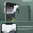thumbnail image 2 of IPhone 12 case, soft liquid silicone, ultra-thin rubber, whole body protection（Green）, 2 of 5