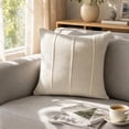 thumbnail image 2 of Decorative Square Throw Pillow Covers 18x18 Inch, Super Soft Chenille Pillows Farmhouse Fall Pillowcase for Living Room Bedroom Sofa Couch Cushion Cover White 45x45cm, 2 of 8