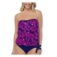 thumbnail image 3 of Island Escape NAVY Key West Printed Tankini Swim Top, US 12, 3 of 4