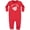 Red, variant on I'm a Pig Deal Cute Pig Pun Baby Fleece Romper