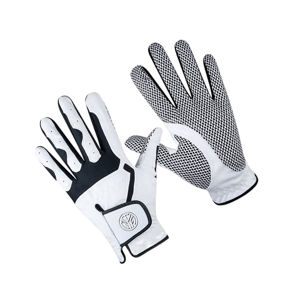 Naiovety Paquete de 1 Uds. De guantes de Golf para hombre, mano izquierda derecha, piel de oveja pura transpirable con gránulos Type2 NO2