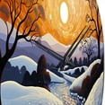 thumbnail image 5 of Designart "River at Night in Winter I" Landscapes Oversized Wall Clock, 5 of 5