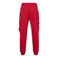 thumbnail image 5 of sususu Sweatpants Men Baggy,Solid Color Casual Trousers for Men Comfortable Flat Front Design with Side Pockets Everyday Wear Versatile Pants,Red,XXL, 5 of 5