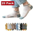 thumbnail image 1 of Unisex Ankle Socks Thin Soft Athletic Low Cut Socks With Tab for Men Women 10-20 Pack, 1 of 7