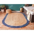 thumbnail image 2 of Chouhan Rugs Natural Jute Light Blue Bordered Rug Bohemian Rug Decor Rug Handwoven Rug Custom Rug Decorative Rug, 2 of 6
