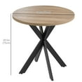 thumbnail image 3 of HOMCOM 29.5" Round Kitchen Table, Dining Table for Small Spaces, Steel Leg, 3 of 9