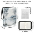 thumbnail image 3 of Game Card Storage Bag Collectible Trading Card Albums The 4-Pocket Card Binder With 50-Page Sleeve Can Hold 400 Game Cards Watercolor Forest, 3 of 6