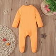 thumbnail image 6 of Coerni Halloween Toddler Baby Boys Girls Pumpkin Footed Jumpsuit Long Sleeve Zipper Bodysuit 3 6 12 18 Months Fall Winter Clothes, 6 of 8