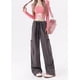 thumbnail image 5 of Pantalones grises de pierna ancha casuales de nicho con diseño suelto y dulce estilo fresco para mujer, 5 of 5