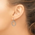 thumbnail image 3 of 14K White Gold Diamond Fascination Open Dangle Hoop Earrings - 31mm, 3 of 6