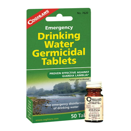 Coghlan's 7620 Emergency Drinking Water Germicidal Tablets - 50 Tablets