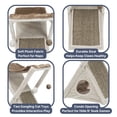 thumbnail image 3 of TRIXIE Miguel Fold & Store Plush & Sisal 25.5" Cat Tree, Hammock, Condo, Scratcher, Greige, 3 of 7