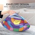 thumbnail image 4 of Yayeee Pillowcase Standard Size Set of 2 Satin Wrinkle Resistant Pillow Case, Yellow Wavy Plaid, 4 of 7