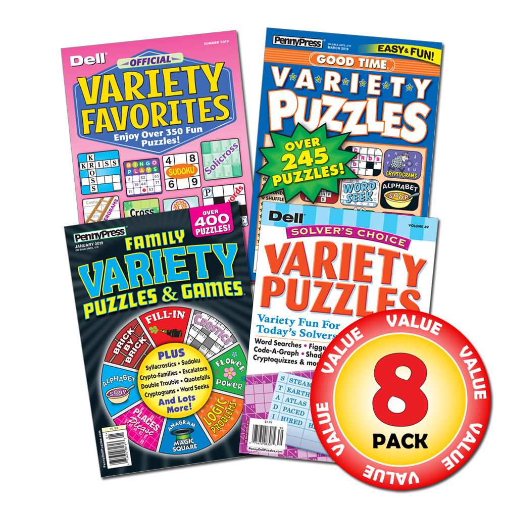 Penny Dell Favorite Variety 8-Pack (Paperback)