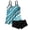 Green, variant on Tankini Swimsuits for Women Tummy Control Two Piece Bathing Suits Flower Printed Swimwear for Summer Beach,Black,L