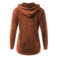 thumbnail image 3 of A2Y Women's Mineral Wash Relax Fit Long Sleeve Kangaroo Pockets Hoodie Sweatshirts Persimmon L, 3 of 5