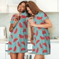 thumbnail image 4 of Balery Watermelon Camisón de manga corta con cuello redondo para mujer, cómodo y elegante., 4 of 6