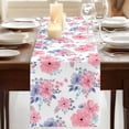 thumbnail image 3 of Table Runners 70 Inches Long Dress Scarves, Pink Watercolor Floral Farmhouse Coffee/Dining/Kitchen Table Decor, Holiday Table Runner, Spring Flower Abstract Art 13x70 Inch, 3 of 9