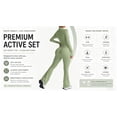 thumbnail image 5 of Apeya 2 Piece Workout Sets for Women, Yoga Set with Zip Long Sleeve Top and High Waist Elastic Bottoms, Soft Nylon Blend Activewear Multiple Colors Available for Yoga Fitness, 5 of 6