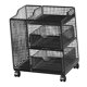 thumbnail image 3 of Estante esquinero para almacenamiento de esterillas de yoga móviles, bloque de yoga deportivo, carrito de accesorios de gimnasio Negro, 3 of 8