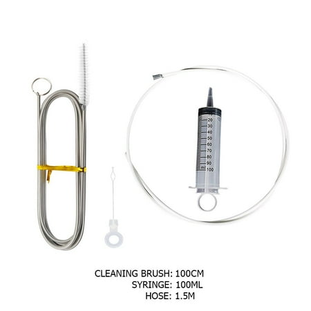 

Refrigerator Cleaning Flexible Brush Tool Drain Kit Refrigerator Hole Washing Brush Home Suction Syringe Hose Cleaner Stick Device