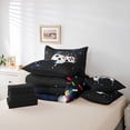 thumbnail image 6 of Feelyou White Game Console Bedding Comforter Set 7pcs, Galaxy Stars Queen Bedding Sets, 6 of 8