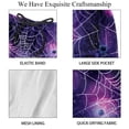 thumbnail image 4 of luoweisi Men's Beach Shorts Quick Dry Swim Trunks with Mesh Lining Halloween Spider Web S, 4 of 5