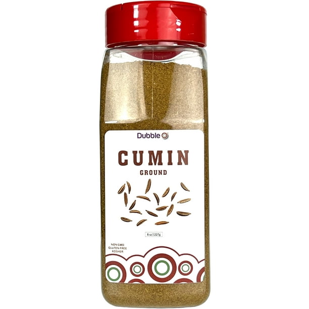 Ground Cumin Powder 8 oz. Non GMO, Kosher, Halal, and Gluten Free Dubble O Brand