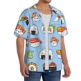 thumbnail image 2 of Kdxio Men'S Hawaiian Shirt For Men Short Sleeve Shirt Kawaii Sushi (2) Summer Casual Holiday Beach Button Down T-Shirts, 2 of 5