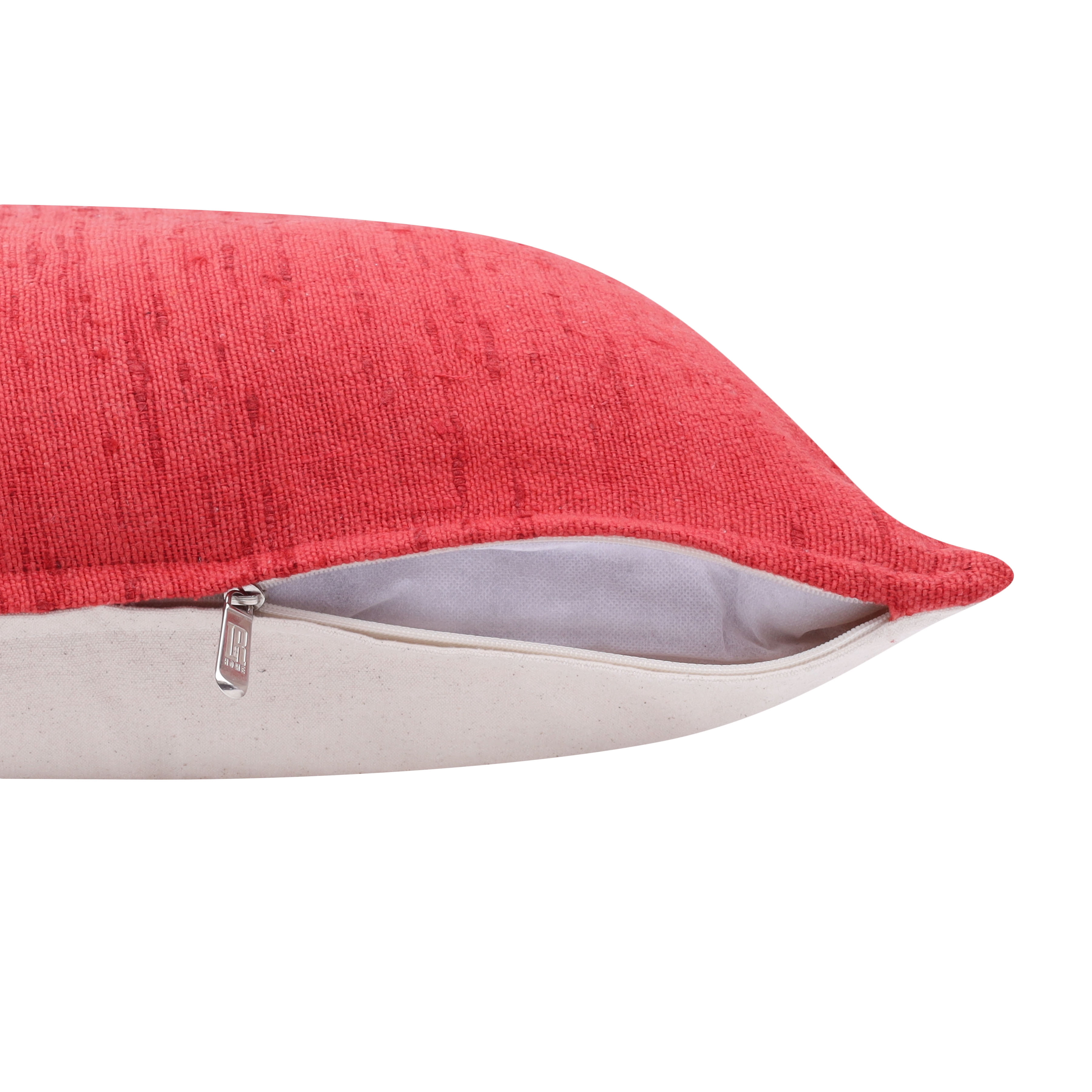 Harlow Hill Stacy Garcia 20" x 20" Coral Solid Linen Blend Adult Decorative Throw Pillow Cover