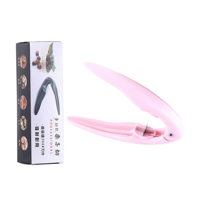 Pelador de castañas y cascanueces | Abridor ergonómico de mano para pelar nueces | Utensilio de cocina para castañas, nueces pecanas, nueces y avellanas | Fácil de limpiar y desmontar | 1 unidad