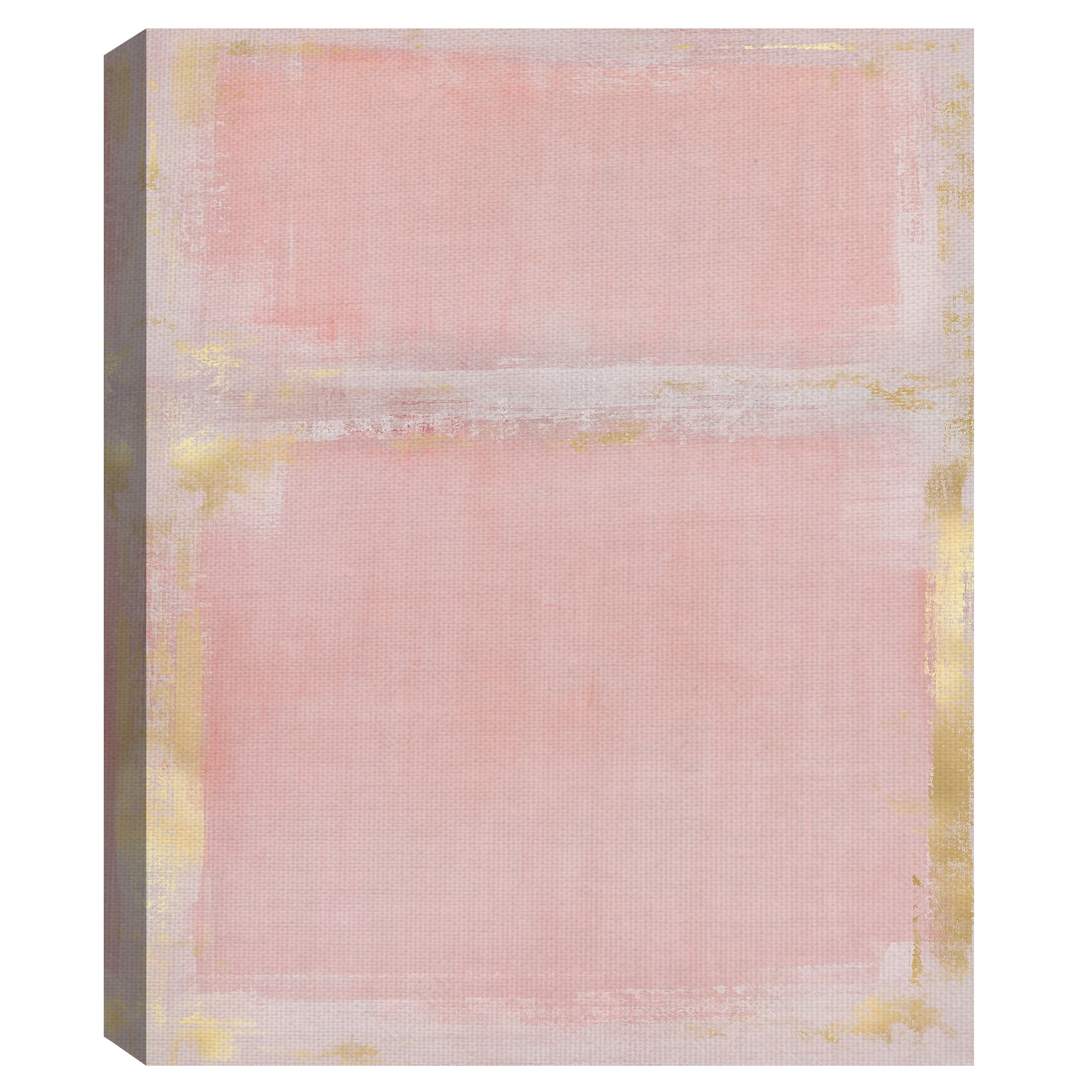 Masterpiece Art Gallery Golden Blush Abstract By Belle Maison Canvas Art Print 22" x 28"