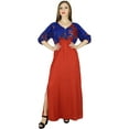 thumbnail image 5 of Bimba Women Empire Waist Long Maxi Dress 3/4 Sleeve Classy Summer Holiday Gown, 5 of 7