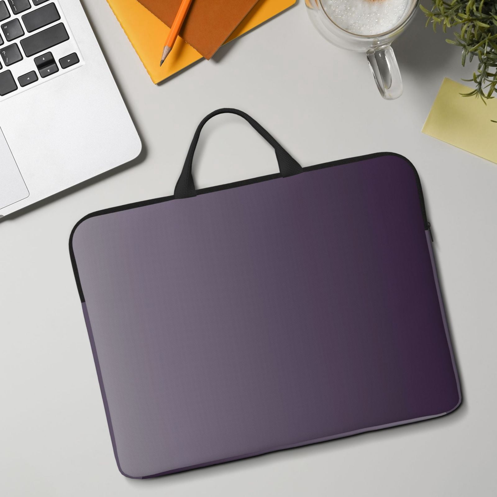Laptop Sleeve Bag For Women Men 14inch Waterproof Durable Protective Computer Carrying Cover Handle Laptop Case Bag Grey Gradient