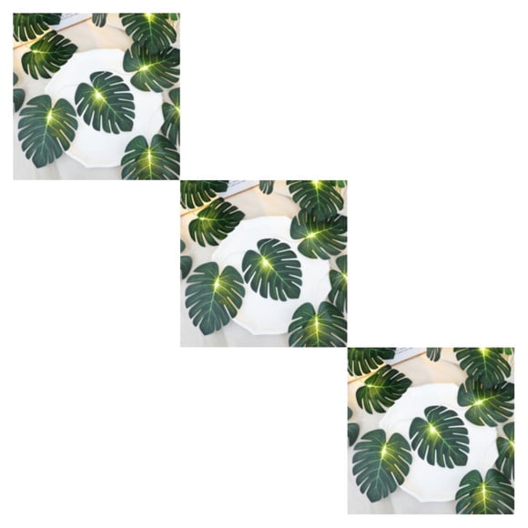 Inteprter Guirnalda de luces con hojas de tortuga artificial - Ambiente romántico en el balcón Fiesta de frescura Limpiar el polvo No.3 3 m 20 Type1 NO1