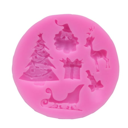 

CLZOUD Cake Pop Molds Fondant Cake Moulds Tree Bells Gift Chocolate Baking Tools Silica Gel Hot Pink Ideal for Homemade Biscuit Fudge Jelly Ice Cream Soap Cookies Cheese