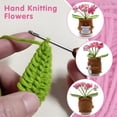 thumbnail image 3 of Handmade Crochet Flower Plant Plush - Cute Emotional Support Desk Decoration, Knitted Wool Doll with Inspirational Card for Birthdays Encourage Gifts Pink, 3 of 5