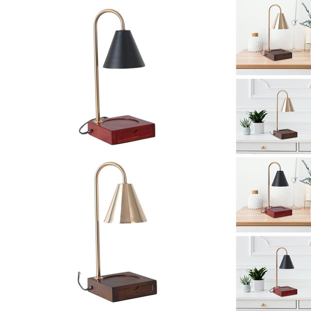 2x Candle Warmer Lamp Burner Melt Lamp with 2 Bulbs for Table Living Room Macarena Lámpara calentadora de velas