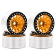 thumbnail image 1 of Riwcyla Aluminum Alloy Wheel Rim Beadlock golden Wheel Rims Hub 4pcs 2.2inch 65*36mm Replacement for Trax4 Trax6 Axial Scx10 Rr10 Wraith 18 110 Remote Control Car, 1 of 6