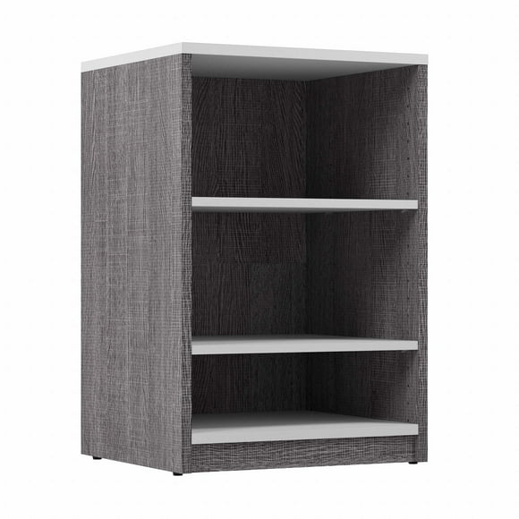 Table de chevet 20L Cielo de Bestar, gris écorce et blanc