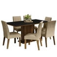 thumbnail image 1 of Juego de Comedor Mesa con Tapa de Madera 6 Sillas Marrón/Negro/Imperial Renata Madesa, 1 of 7
