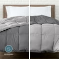 thumbnail image 3 of Bare Home 1800 Collection Reversible Down Alternative Comforter, All-Season, Oversized Queen, Gray/Light Gray, 3 of 10