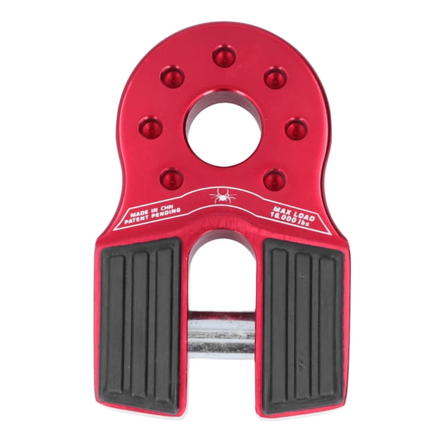 Soporte de grillete de cabrestante plano Bling Bling carga de 16000 lb Aleación de aluminio Universal para camioneta UTV SUV color rojo